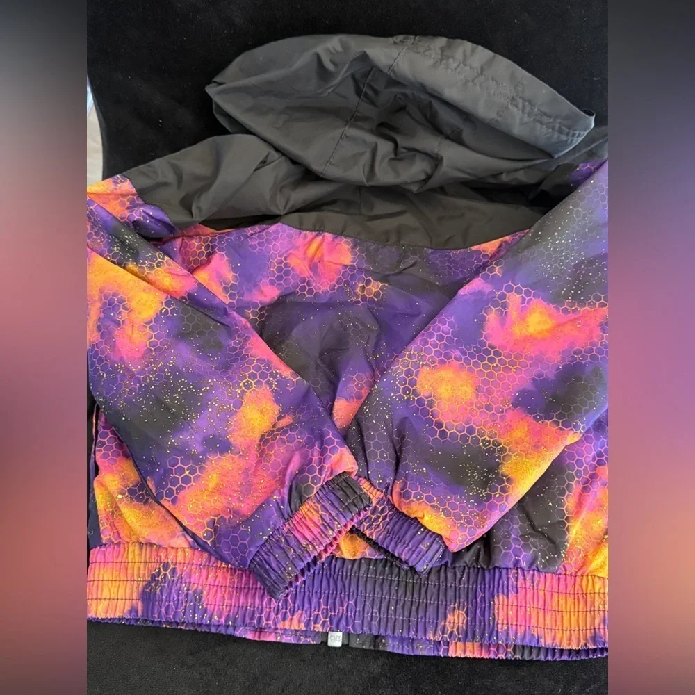 Nike Kids Purple, Pink & Orange Hooded Windbreaker Jacket 3T